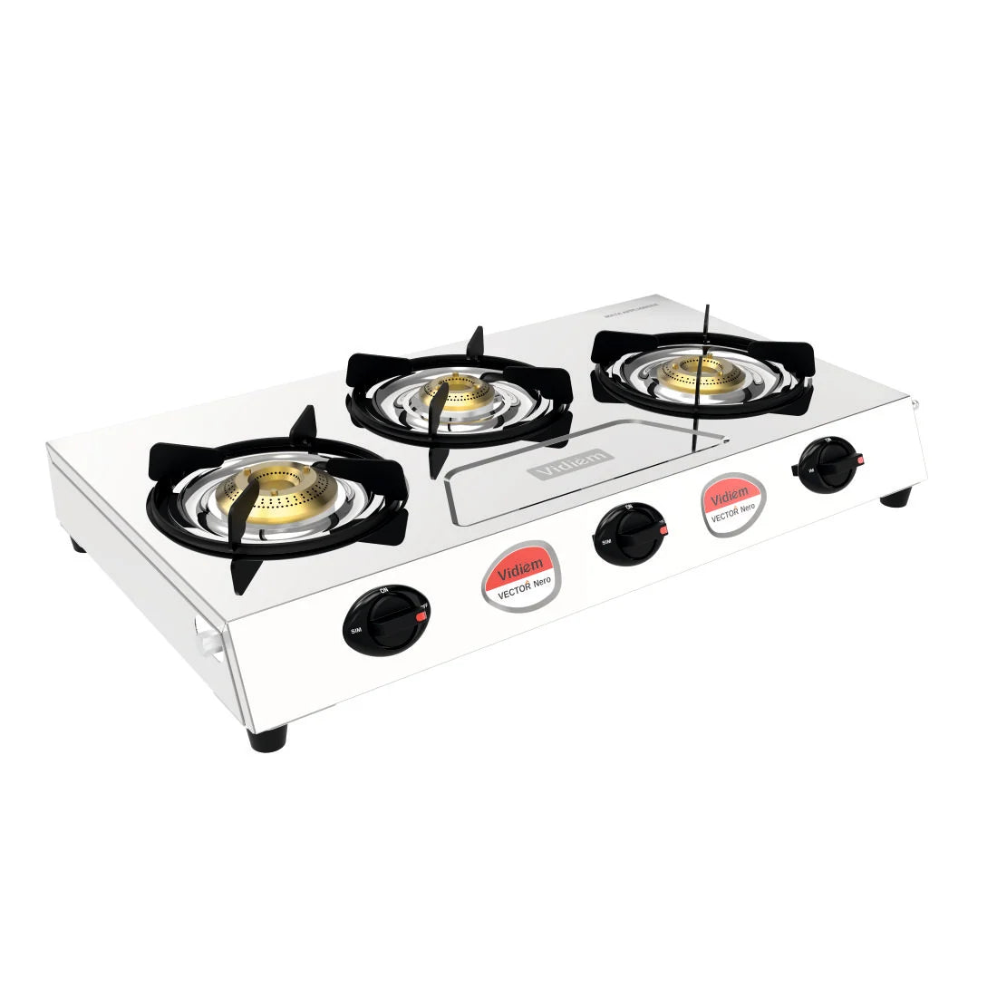 VECTOR NERO 3 BURNER GAS STOVE