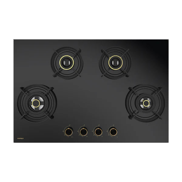 Vesta 480 80 cm 4 Burner Hob – Brass Burners, Direct Flame, 538.66.657