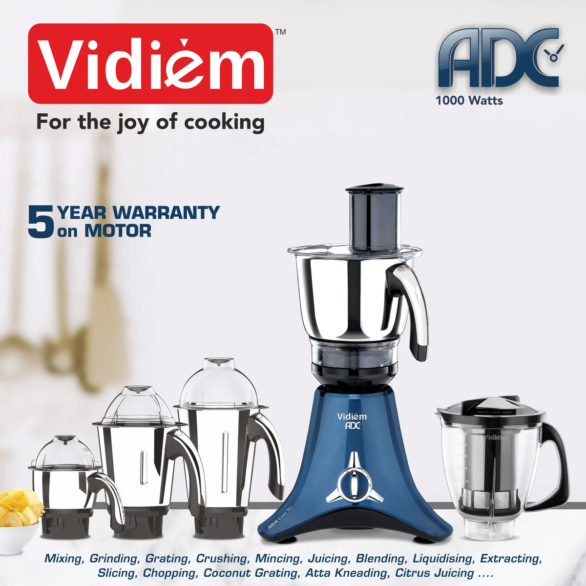 VSTAR ADC AZURE BLUE 1000W MIXER GRINDER