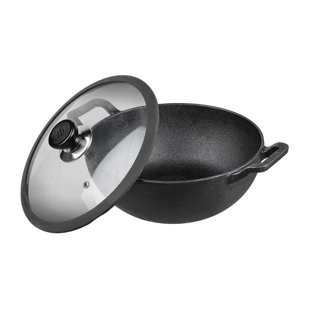 Vinod 26 Cm Legacy Pre-Seasoned Cast Iron Kadai