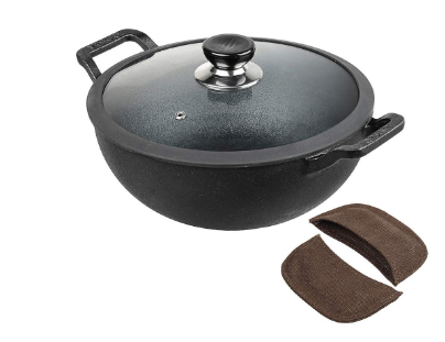 VINOD CAST IRON KADHAI 3.3 LITRE (LCIDK24)