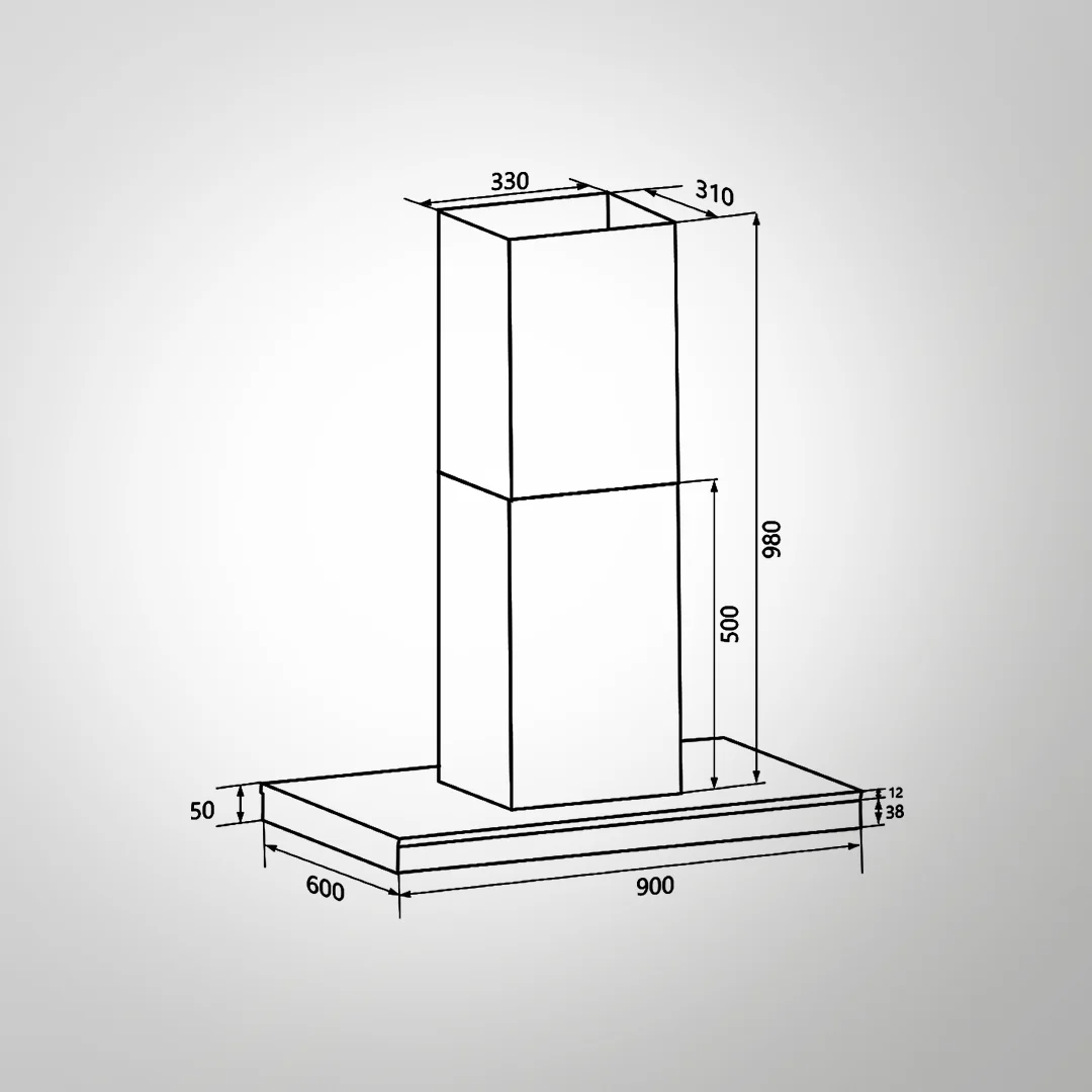 VISTOSI LX DHC 90 IS Dry Heat Auto Clean Technology Chimney