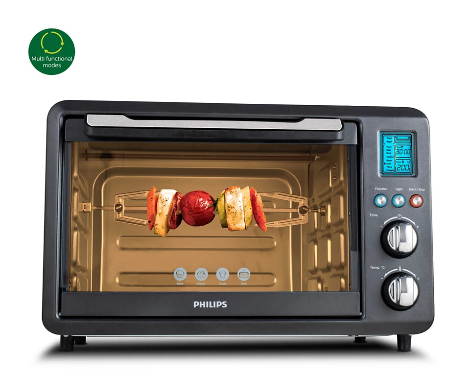 Viva Collection HD6975 OTG 25L, 1500W, Opti Temp Technology, 10 One-Touch Preset Menus, Healthier Cooking, Roast & Grill