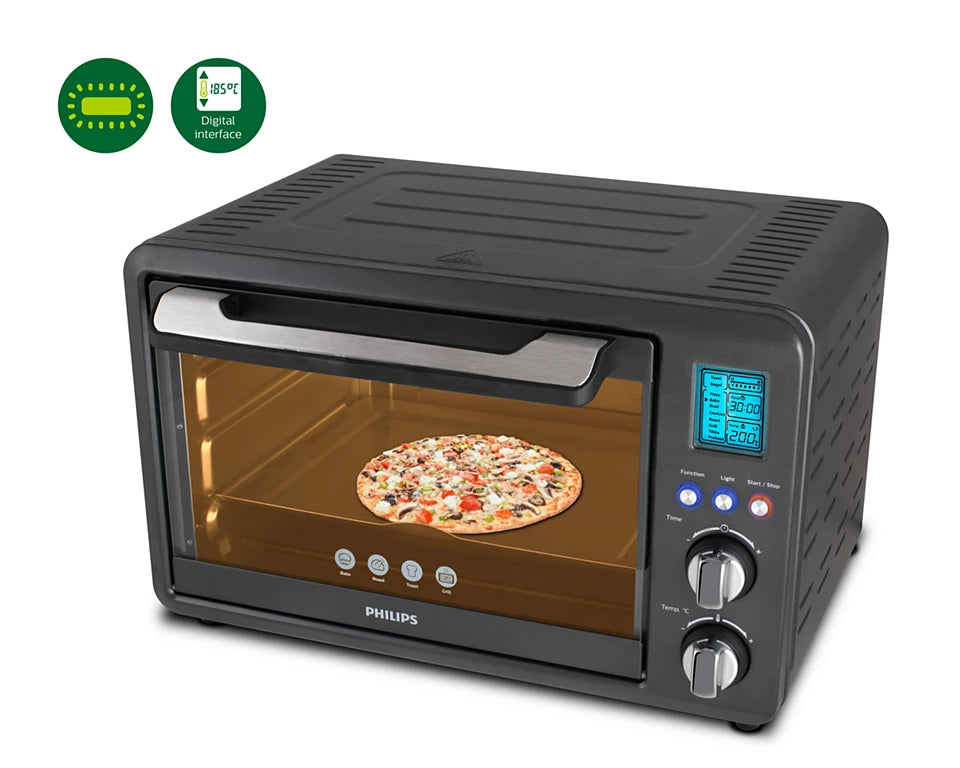 Viva Collection HD6975 OTG 25L, 1500W, Opti Temp Technology, 10 One-Touch Preset Menus, Healthier Cooking, Roast & Grill