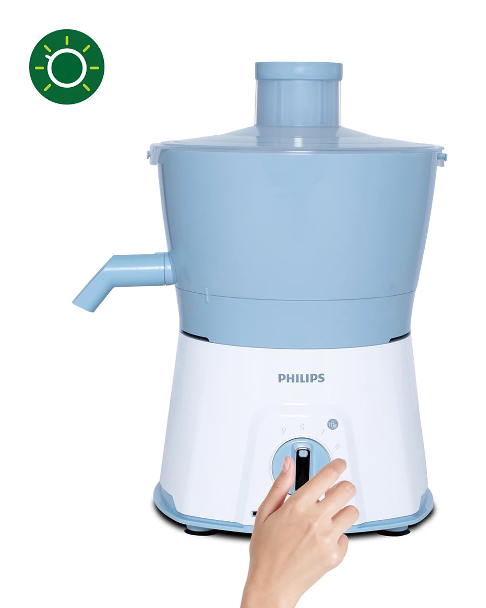 Viva Collection HL7577/00 Juicer 600W with Turbo Torque Motor, Easy 3-Step Juicing, High Endurance Motor for Tough Fruits and Vegetables