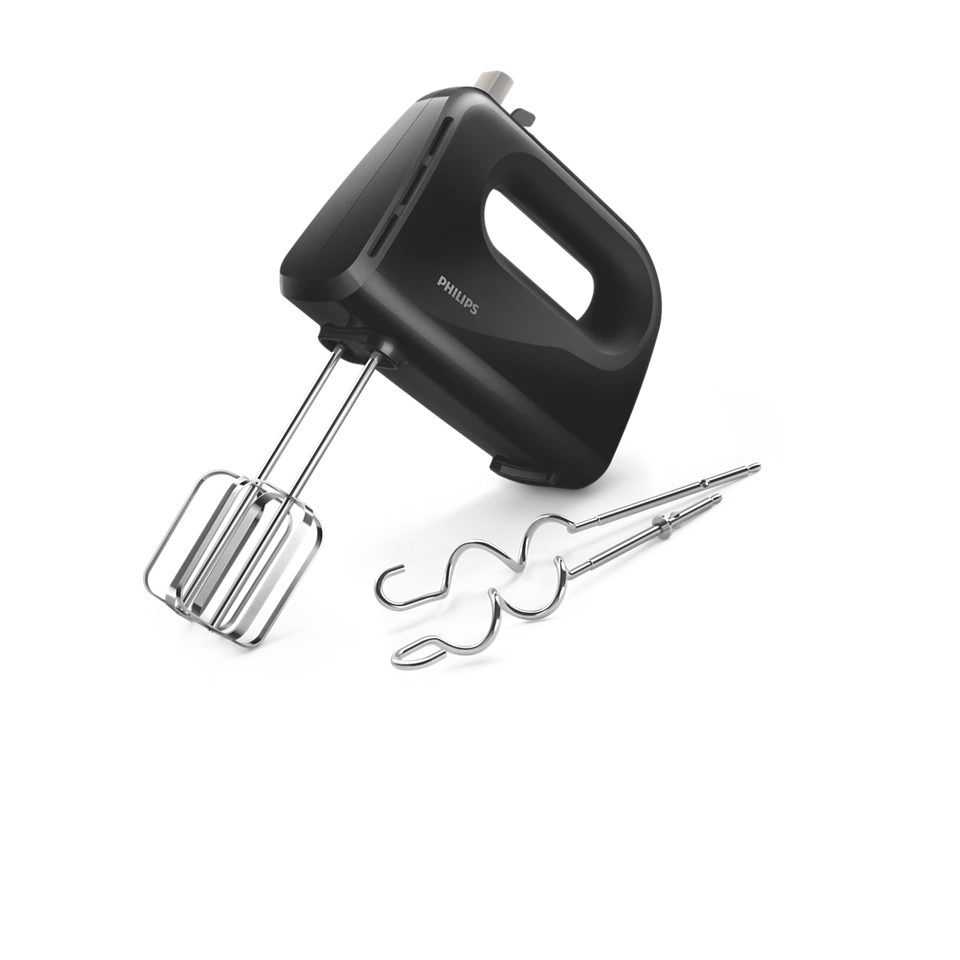 Daily Collection Mixer HR3705/10 | 300W | 5 Speeds + Turbo | Cone-Shaped Beaters | Dishwasher Safe