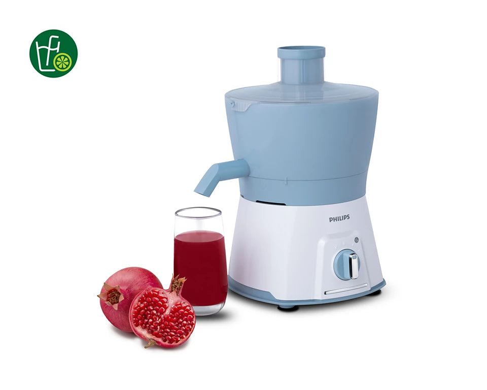 Viva Collection HL7577/00 Juicer 600W with Turbo Torque Motor, Easy 3-Step Juicing, High Endurance Motor for Tough Fruits and Vegetables
