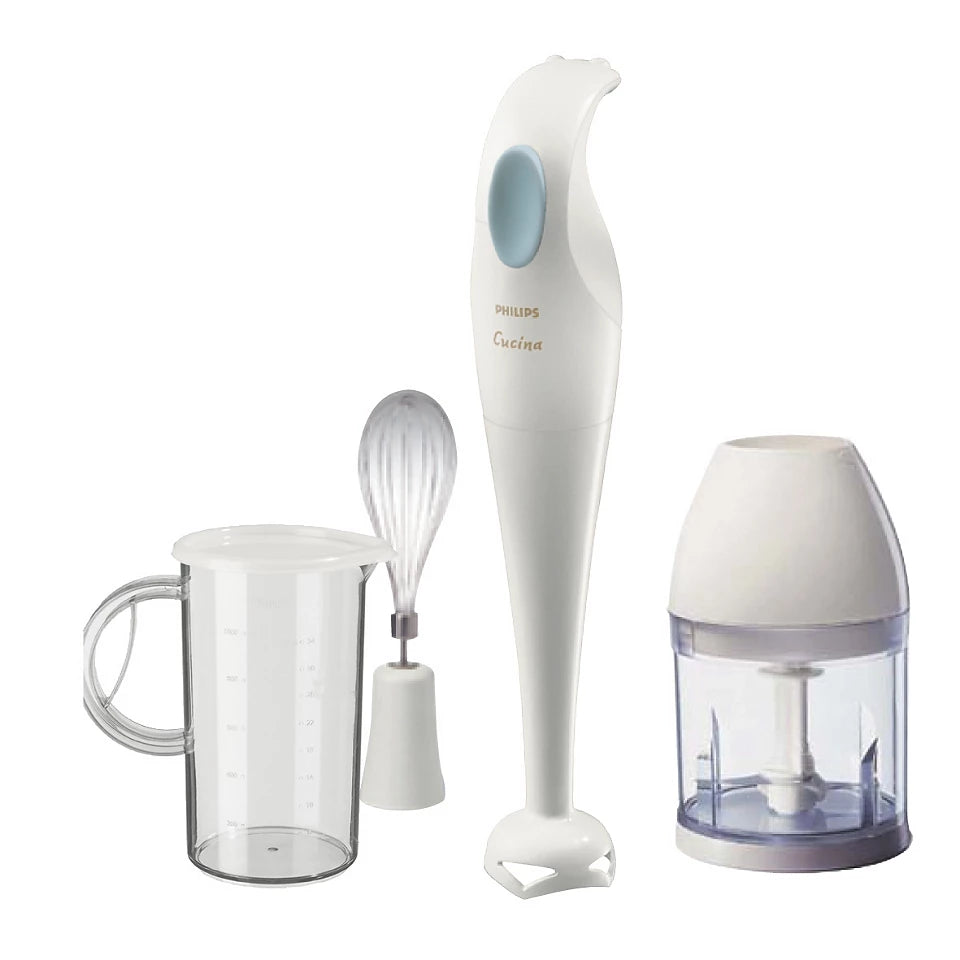 Daily Hand Blender HR1351/90 | 250W Motor | Chopper Accessory | Detachable Plastic Bar