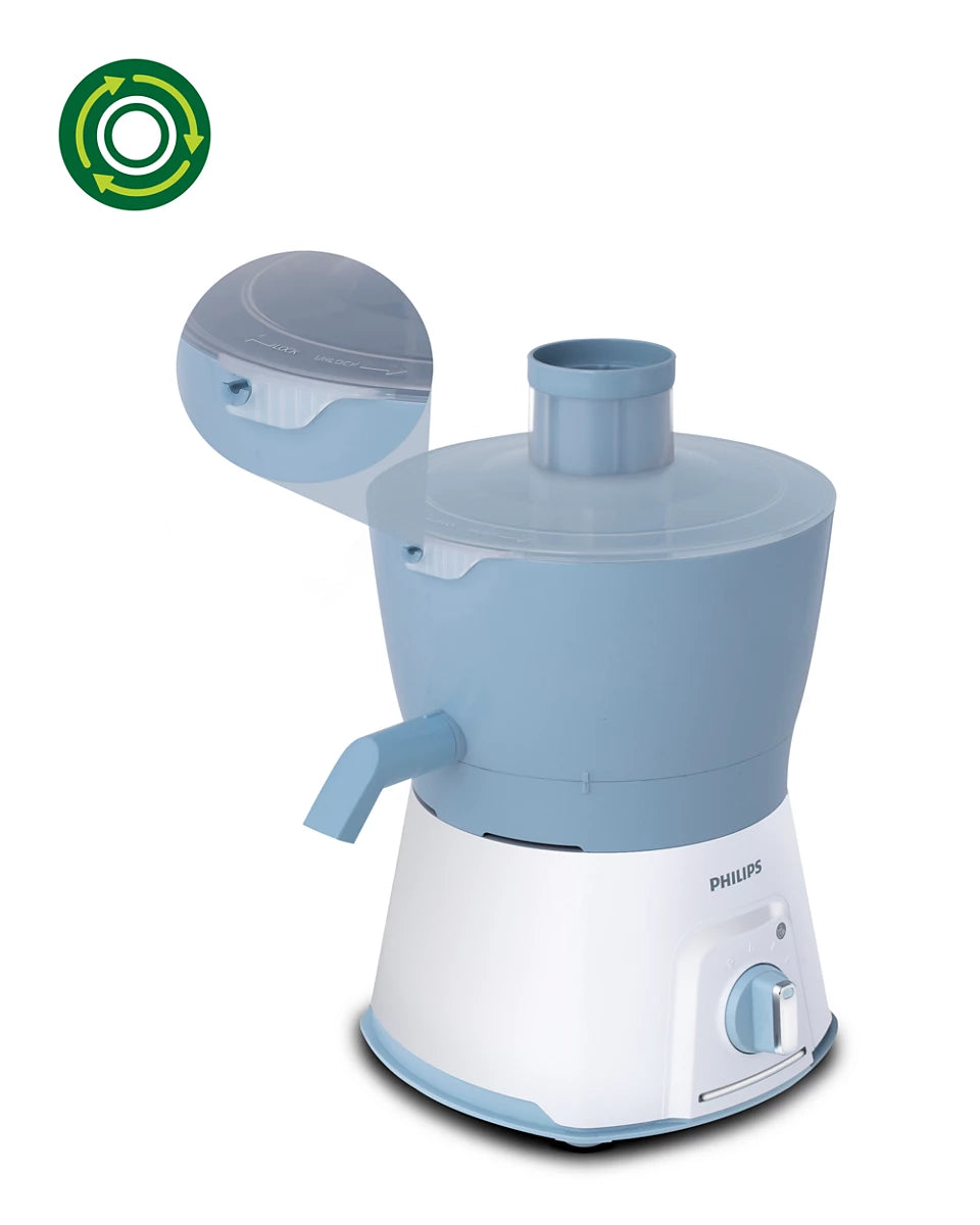 Viva Collection HL7577/00 Juicer 600W with Turbo Torque Motor, Easy 3-Step Juicing, High Endurance Motor for Tough Fruits and Vegetables