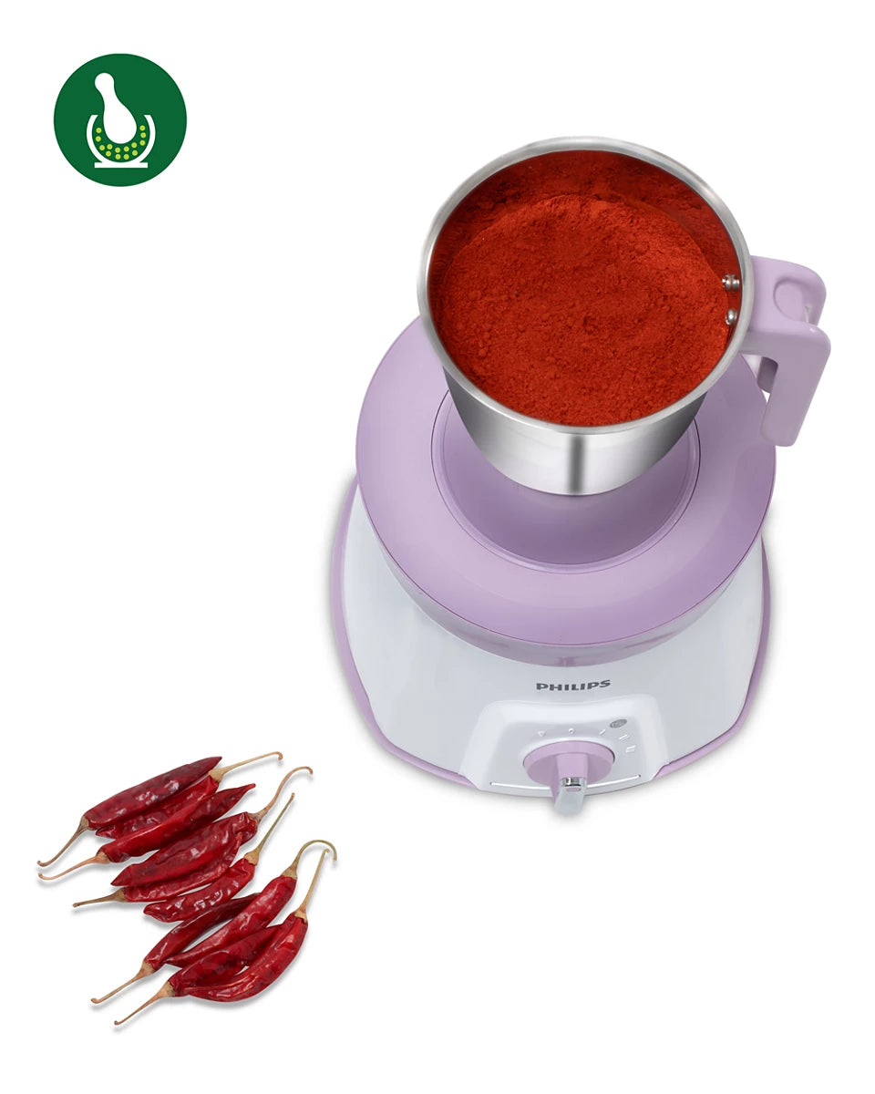 Viva Collection HL7581/00 Juicer Mixer Grinder 600W with Turbo Power Motor - Easy 3-Step Juicing for Tough Fruits and Vegetables