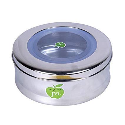 JVL Stainless Steel Roti Dabba Tin-3.35 Litre  (1 Pcs )