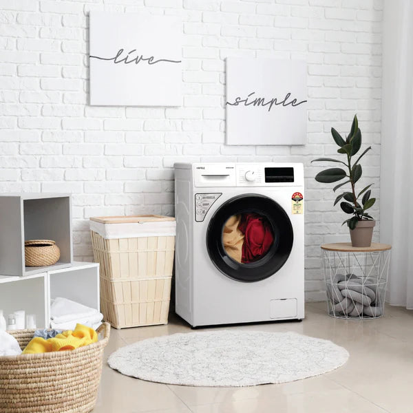 Amara 9014W 9 Kg Fully Automatic Front Load Washing Machine – 1400 RPM, Steam Wash, Hexa-Wash, Pearl White, 533.93.720