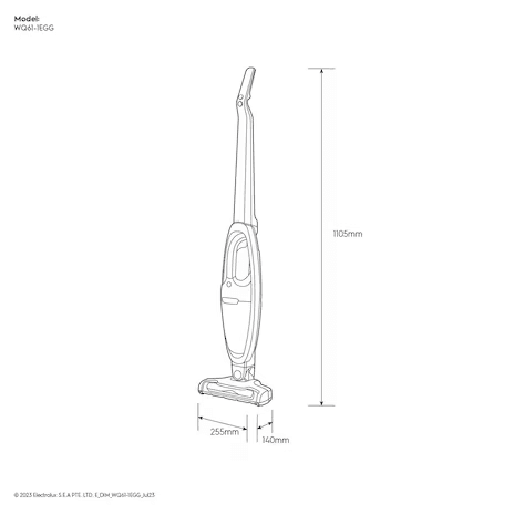 Well Q6 self-standing handstick vacuum cleaner WQ61-1EGG