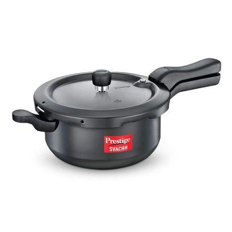 Prestige Svachh 3.5 Litre Pressure Cooker with Hard Anodized Body 20225 ( Black)