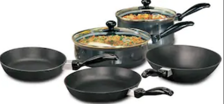 Hawkins Futura Non-Stick 7 Piece Glass Lid Cookware Set 4