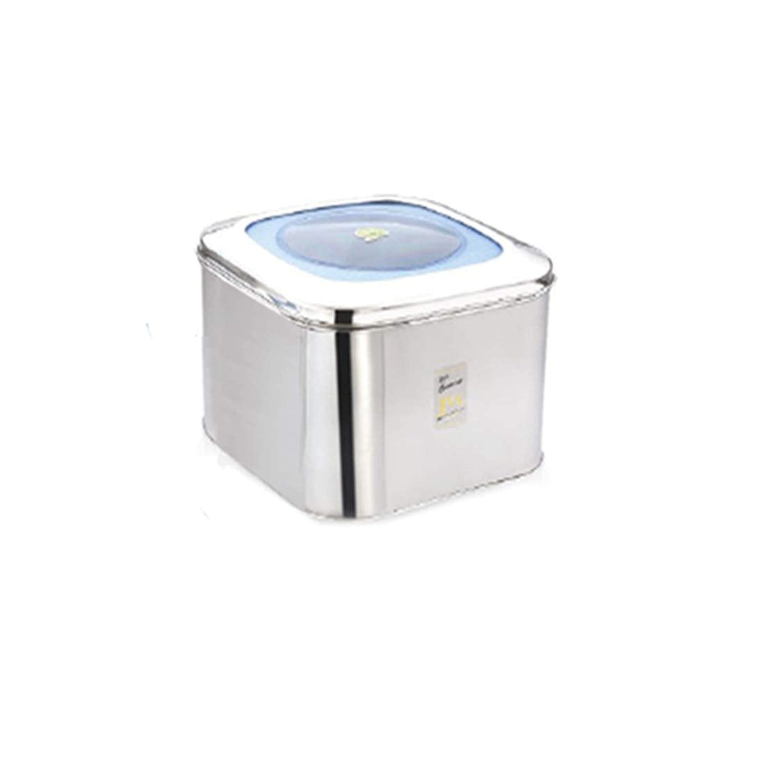 JVL 6.55 litres Stainless Steel Cubic Store Tin Storage for Kitchen CT - 3