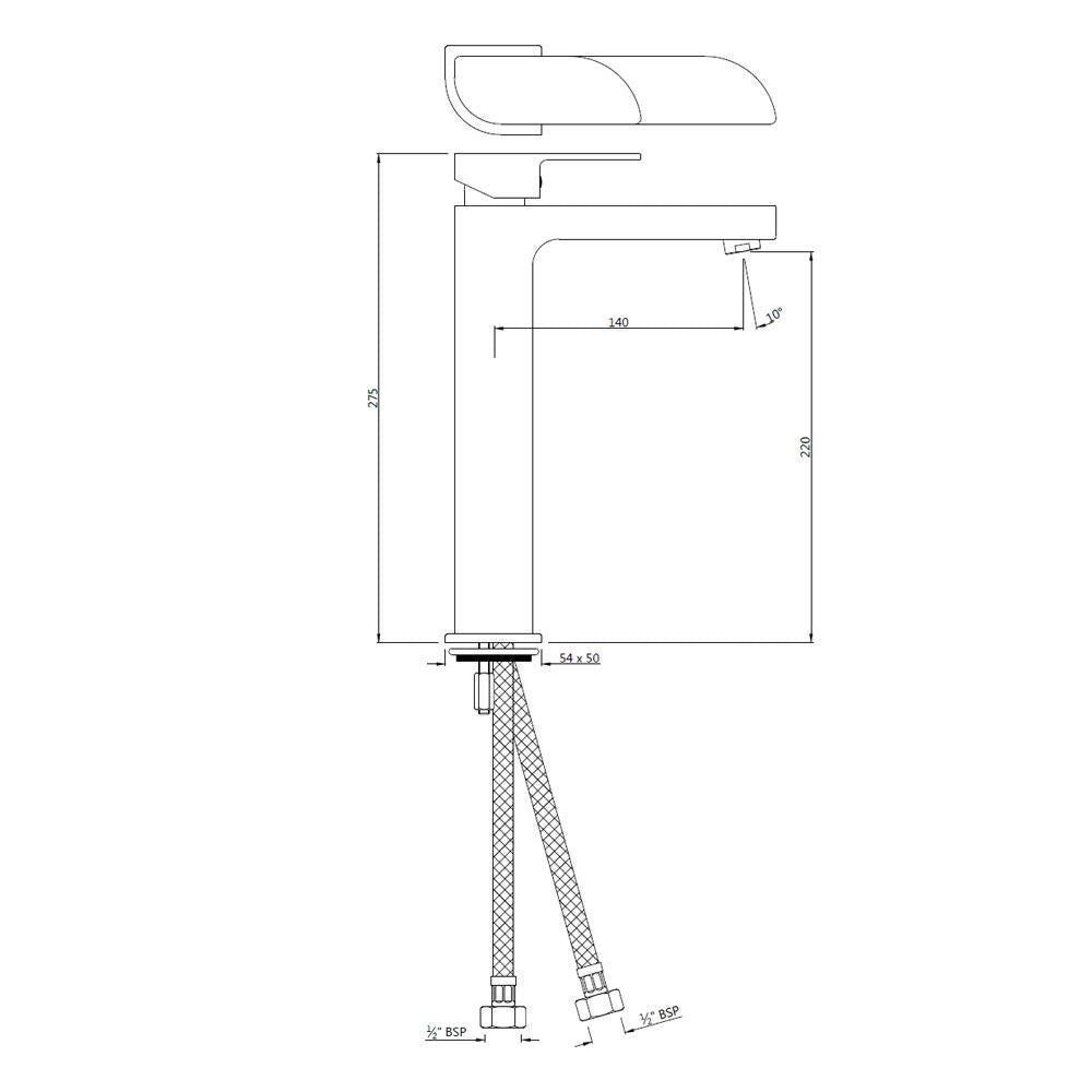 Single Lever Tall Boy - Chrome  ALI-CHR-85005B