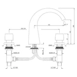 3-Hole Basin Mixer - Chrome  ARC-CHR-87189