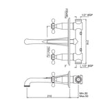 Two Concealed Stop Cocks – Chrome QQP‑CHR‑7433PM