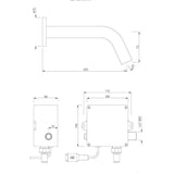 Blush Wall Mounted Sensor faucet-Chrome  SNR-CHR-51443PK