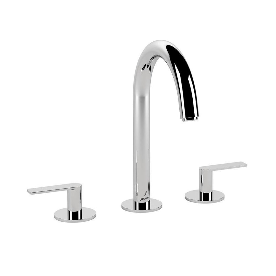 3-Hole Basin Mixer with Pipe Spout - Chrome LAG-CHR-91189PSL