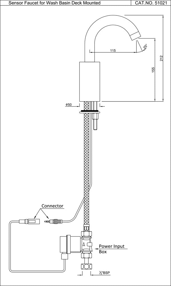 Sensor Faucet for Wash Basin - Chrome  SNR-CHR-51021