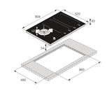 HIG89524BGB1 Gas Induction Combi Hob 90cm 538.60.799