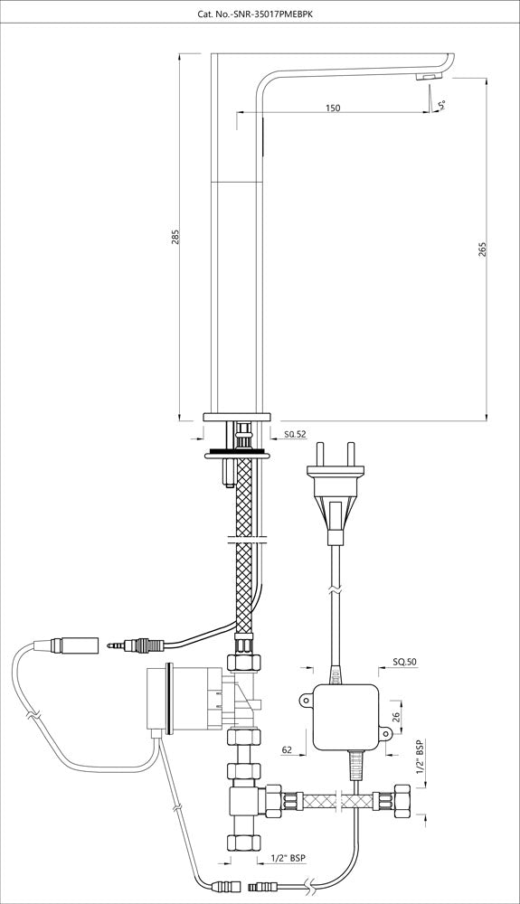 Tall Boy Sensor Faucet SNR-CHR-35017PMEBPK