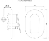 Single Lever 3-inlet Diverter Exposed parts kit - Chrome LAG-CHR-91193NK