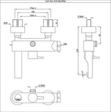 Exposed Thermostatic Bath & Shower Mixer - Chrome FLP-CHR-5615PM