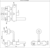 Exposed Thermostatic Bath & Shower Mixer - Chrome FLP-CHR-5615PMWBP
