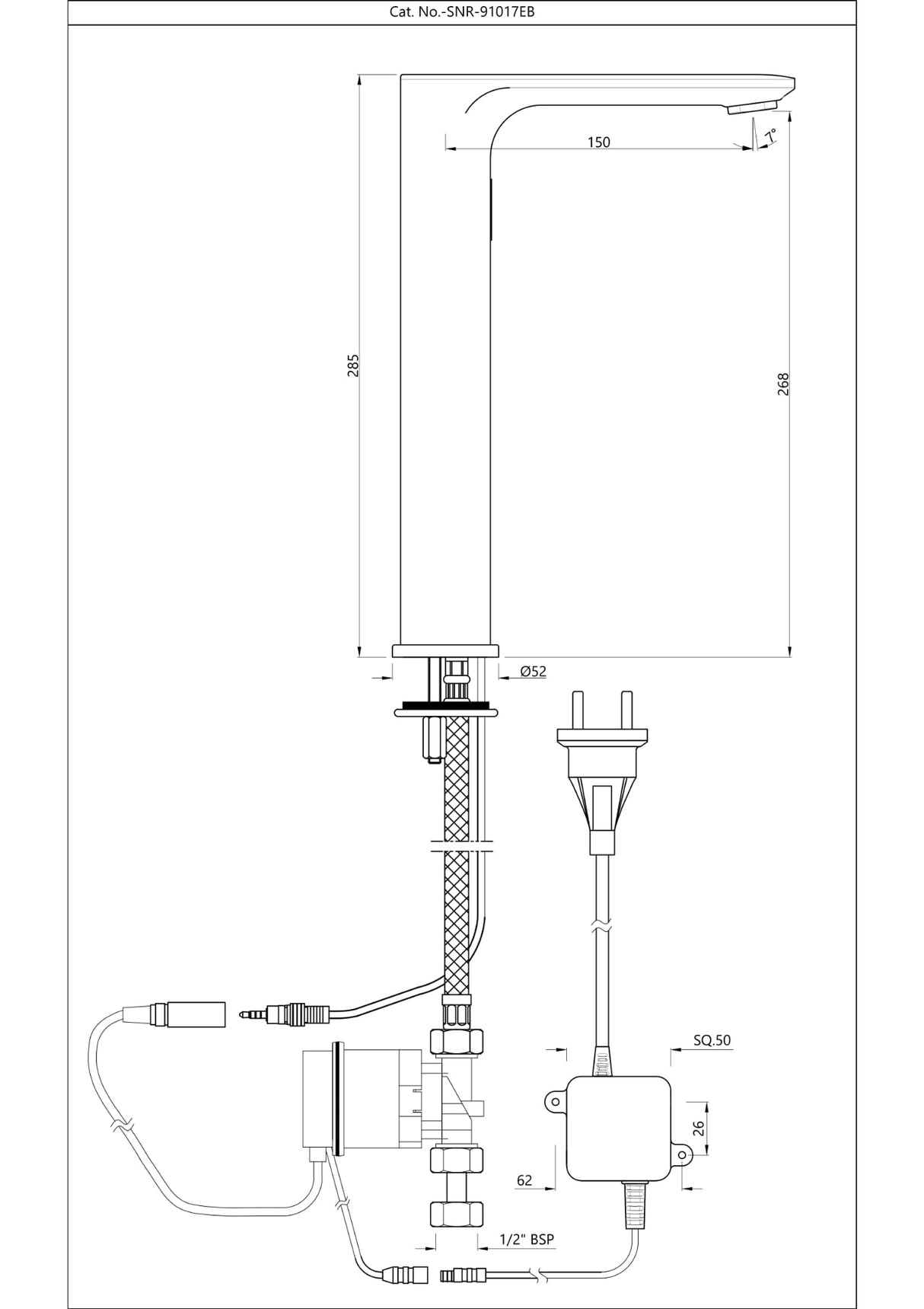 Laguna Tall Boy Sensor Faucet SNR-CHR-91017EB