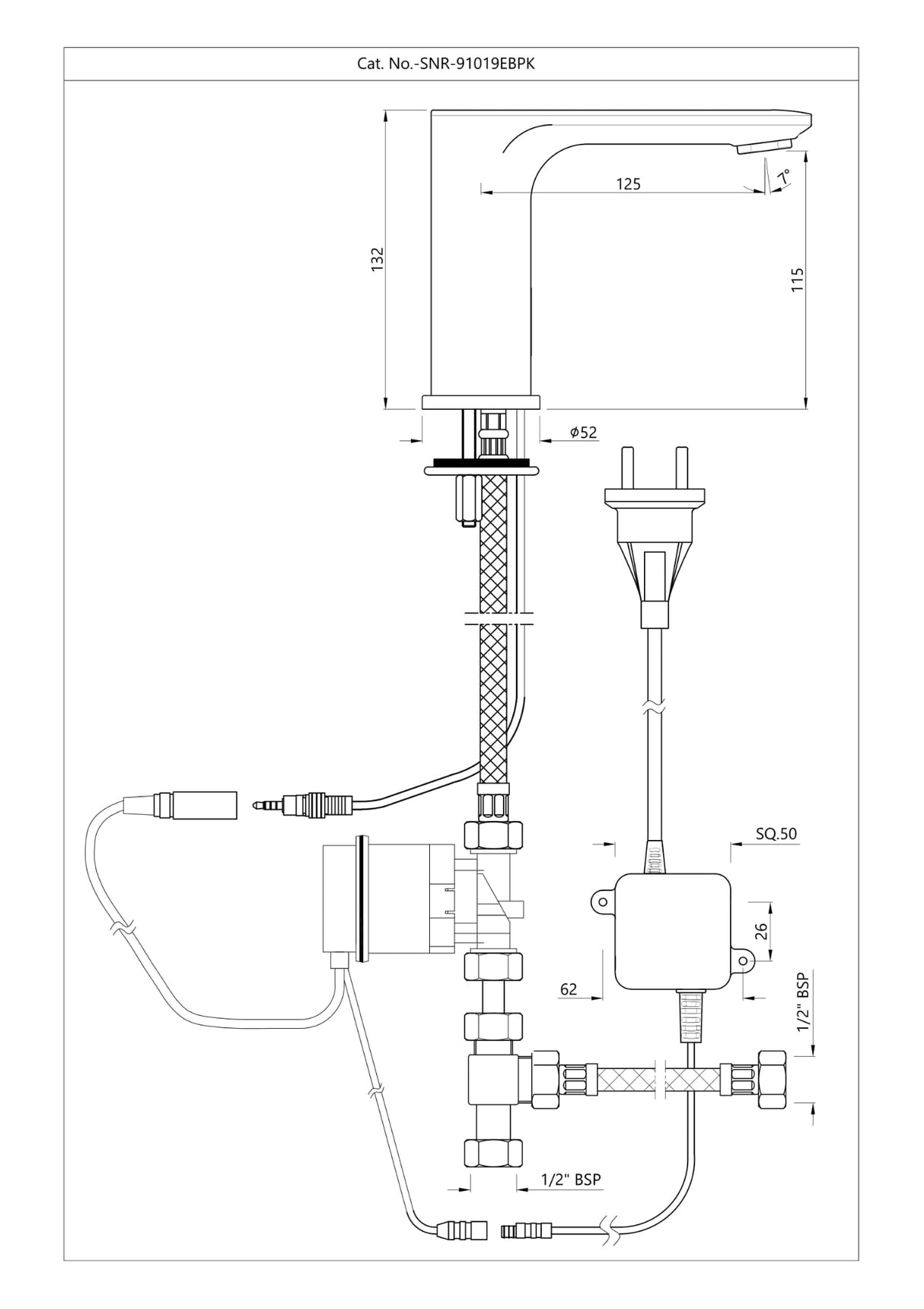 Laguna Sensor Faucet SNR-CHR-91019EBPK