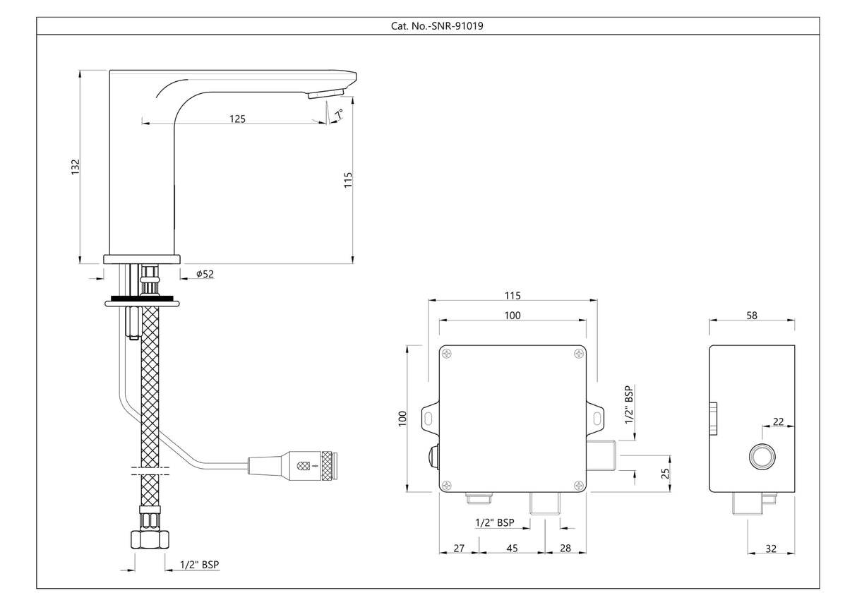 Laguna Sensor Faucet for Wash Basin - Chrome SNR-CHR-91019
