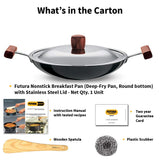 Hawkins Futura Non-Stick Appachatty Round Bottom Breakfast Pan with Steel Lid