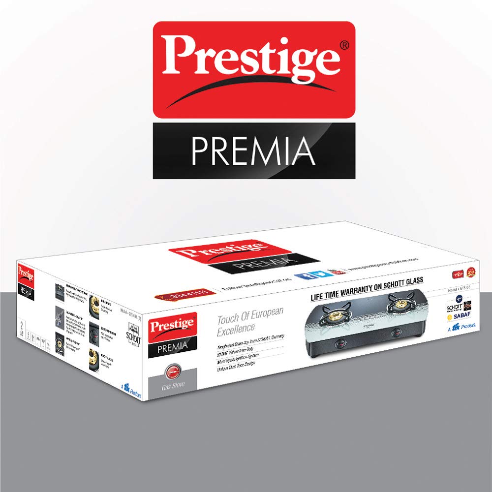 Prestige Premia SCHOTT Glass Top Gas Tables-GTS 02 Gas Stove