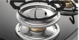 Preethi BluFlame Smart Glass Top 2 Burner Gas Stove (Black)