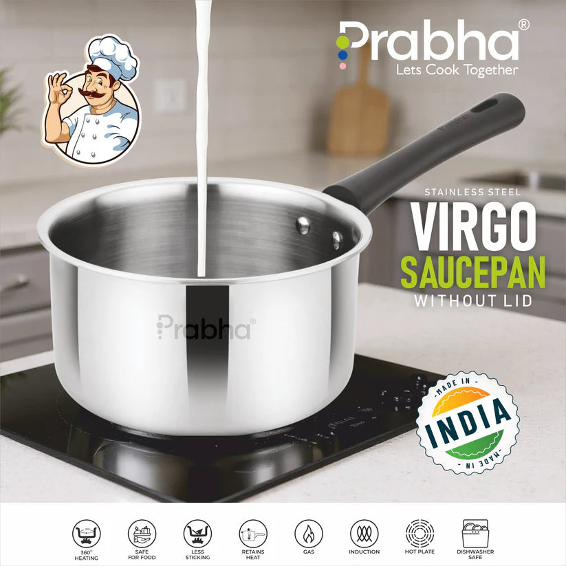 Prabha Virgo Saucepan Without Lid 1.3L, 16cm