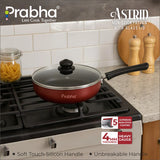 Prabha Astrid Nonstick Deep Frypan With Glass Lid 2L, 26cm