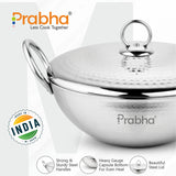 Magnum Capsule Bottom Hammered Kadhai With Lid – 2.4L, 24cm