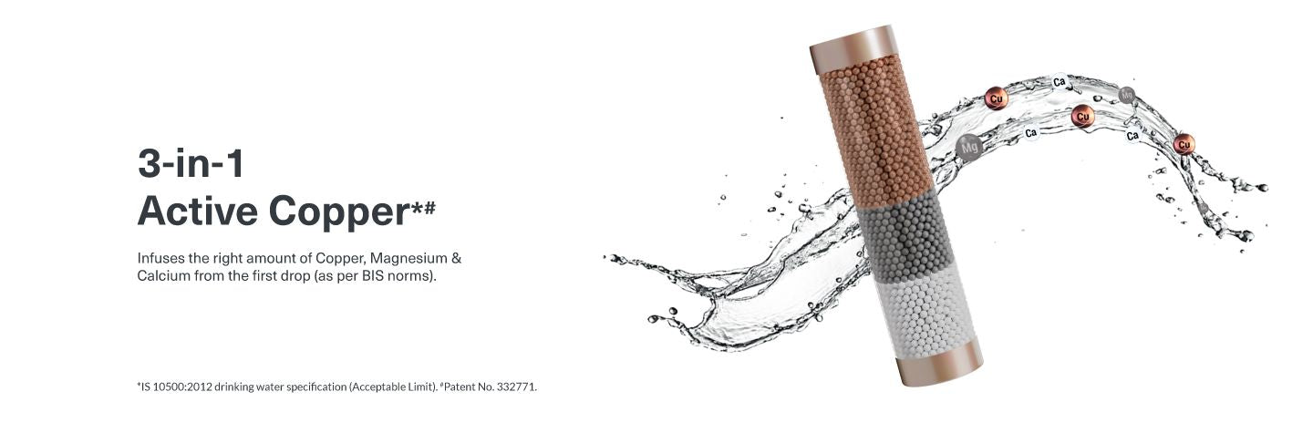 Enrich Neo Copper RO+UV Water Purifier | Active Copper Zinc Booster Technology | Safe RO + UV Purification