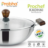 Prochef Kadhai With Lid – 2.2L, 22cm