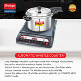 Induction Cook-Top PIC 20 WIZ | 1600W | Automatic Whistle Counter | Timer | Indian Menu Options | Voltage Regulator | Anti-Magnetic Wall