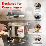 Prestige Flip-On Tri-Ply Stainless Steel Pressure Cooker 3 L 180M With Glass Lid 20711