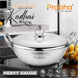 Magnum Capsule Bottom Hammered Kadhai With Lid – 2.4L, 24cm