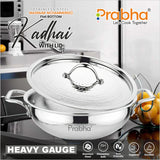 Magnum Flat Bottom Hammered Kadhai With Lid – 2.9L, 24cm