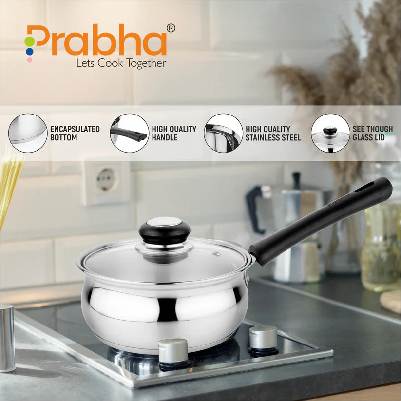 Grace IB Belly Saucepan With Lid – 1.4L, 16cm