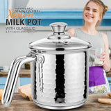 Xenon IB Hammered Milkpot With Lid – 1L, 11cm