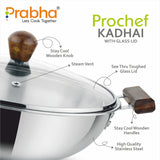 Prochef Kadhai With Lid – 2.2L, 22cm