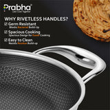 Tri-ply Hexa Cube Kadhai With Lid – 2.8L, 24cm